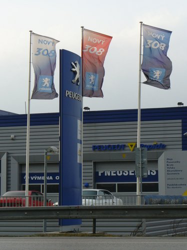 Vlajky autosalón PEUGEUOT