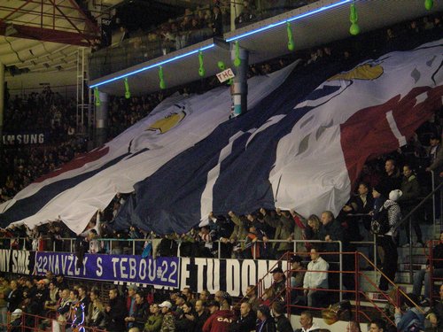 Banner v akcii, zápas Slovan - Trenčín