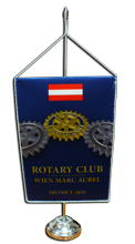 Wimpel Rotary mit grau Kordel